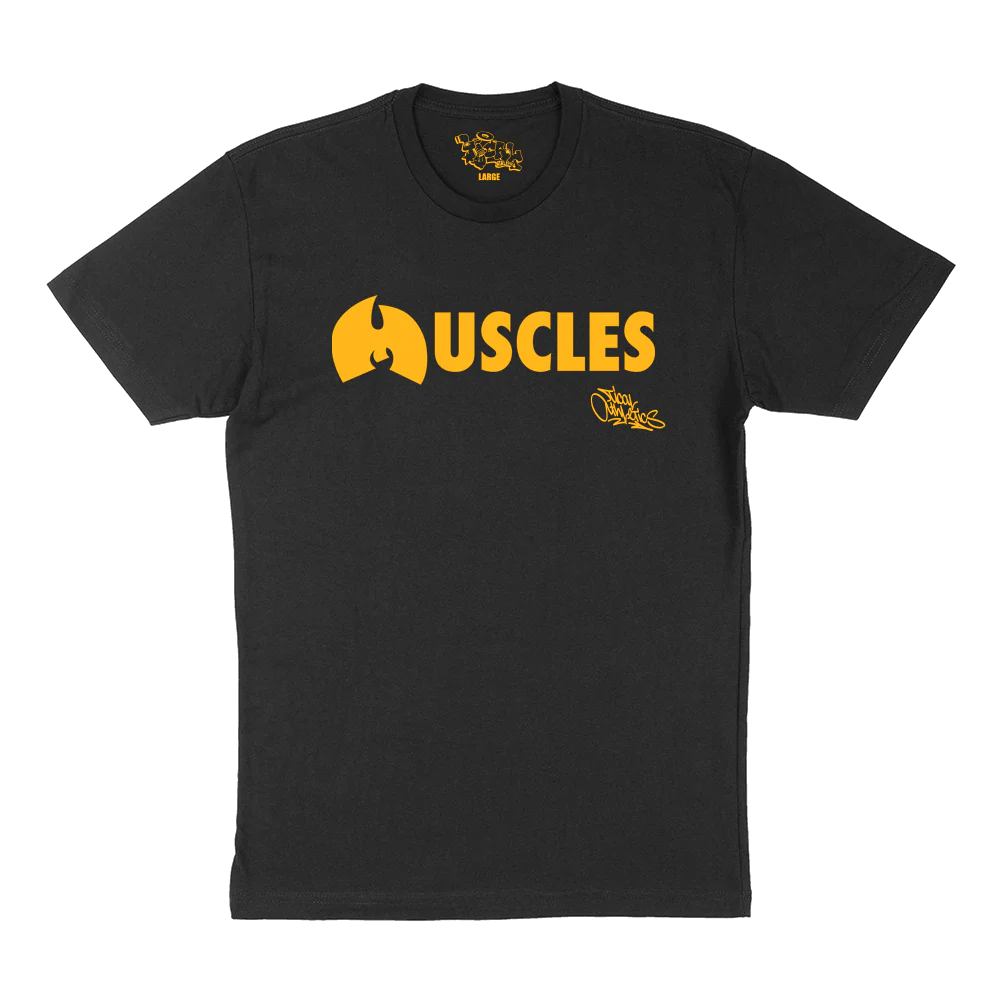 Muscles T Shirt Black and Yellow