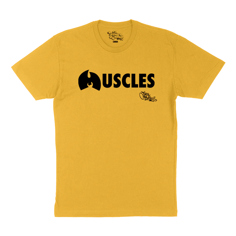 Muscles T Shirt Yellow and Black