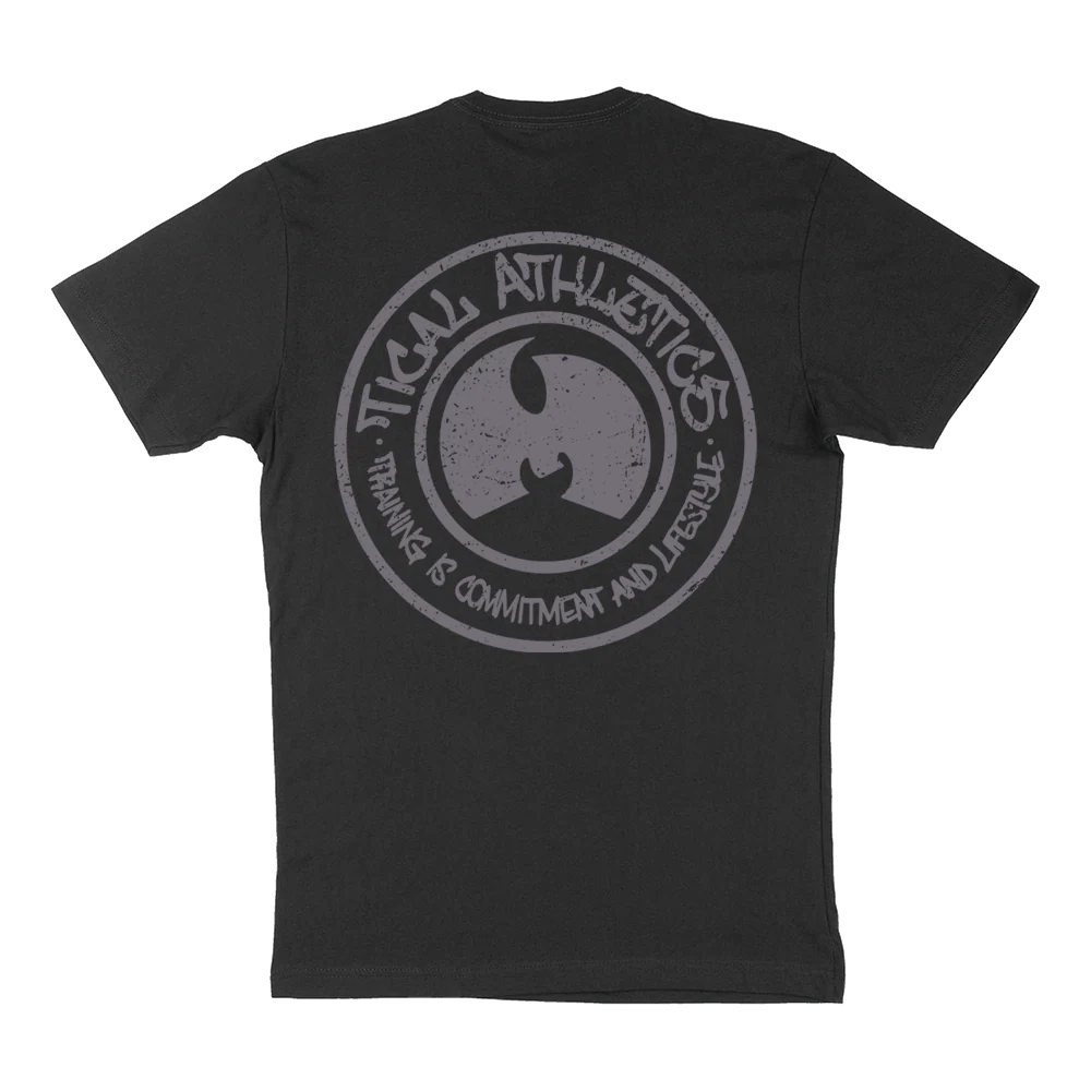 TICAL Athletics Distressed T Shirt Black and Gray - Image 2